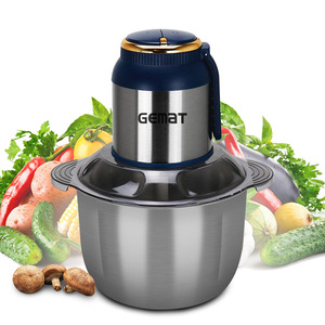 Picadora de carne Gemat de acero inoxidable de 1L y 3L, eléctrica y multifuncional para picar carne y cortar verduras - Product Image 2