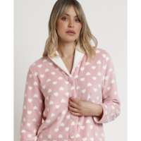 ADMAS Mujer Pijama Larga Manga Abierta Corel L'Amour睡衣XL Con Estampado impresor el á stico Y可吸入Cierre el á stico En