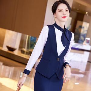 Good Quality Shopping Guide Uniform Women Shirt With Skirt Womens <b>Vest</b> Formal for Women's <b>Vests</b> - Product Image 3