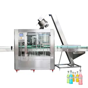 2000BPH vidro automático garrafa refrigerante água enchimento máquina refrigerante refrigerante e selagem máquina