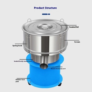 Nhỏ thép không gỉ rung Máy sàng lọc cho bột rây điện cho Y Học Trung Quốc bột gỗ thiết bị dịch vụ - Product Image 2