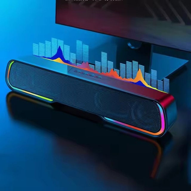High Quality RGB Wireless Blue Tooth Smart Speaker Desktop Long Portable Subwoofer High-power Speakers