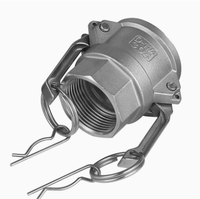 Raccord rapide Camlock en acier inoxydable de type D à filetage femelle avec levier de verrouillage, classe 150, DN15-DN65