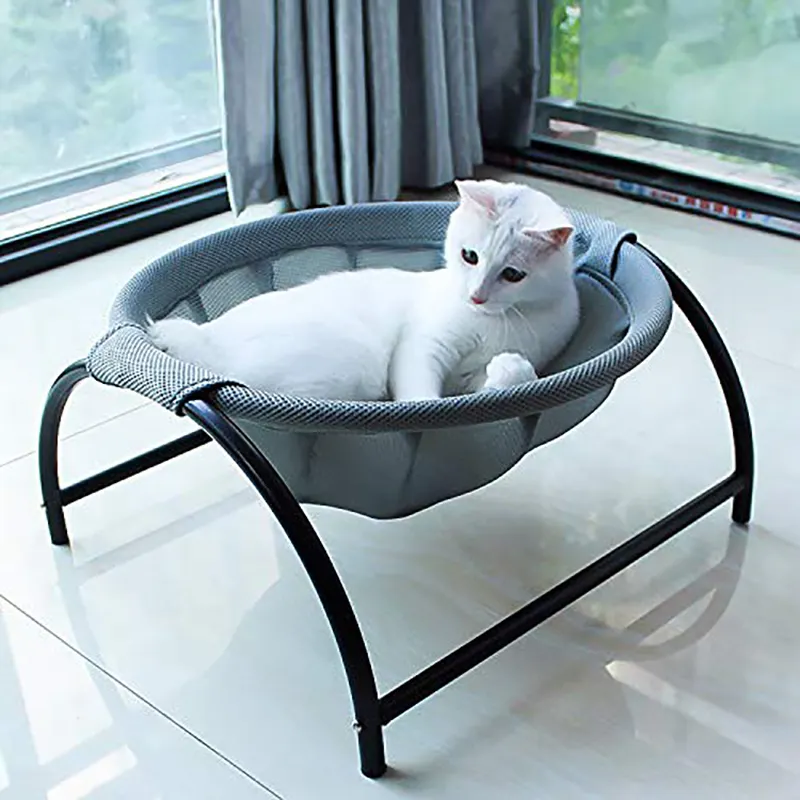 Custom free standing round breathable pet bed cat hammock cat nest pet bed dog cat