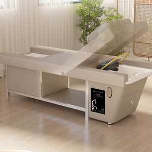 Lit de lavage de cheveux électrique pour salon, avec massage, thérapie thaïlandaise, traitement du cuir chevelu, spa capillaire et lavabo intégré - Product Image 5