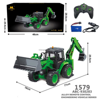 LK Toys 1:14 HUINA 1579 Camión de control remoto Excavadora 9CH Cargador Carretilla elevadora bidireccional Sonido Luz Simulación Camión de ingeniería