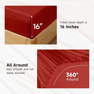 Bộ ga giường bằng vải lụa dâu tằm 100% Oeko <span class=keywords><strong>Tex</strong></span> 19/22/25/30 Ga Trải Giường Momme lớp vỏ gối lụa 6A Dệt Đơn giản 80 màu trơn 4 chiếc - Product Image 5