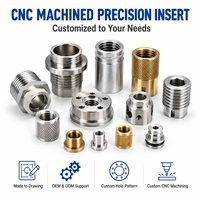 Insert métallique de précision usiné CNC sur mesure pour l'assemblage mécanique d'équipements industriels et les systèmes de connecteurs