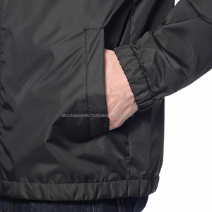 Chaqueta cortavientos de nailon para hombre, ropa personalizada con cremallera para golf, para correr, 100% de PVC - Product Image 1