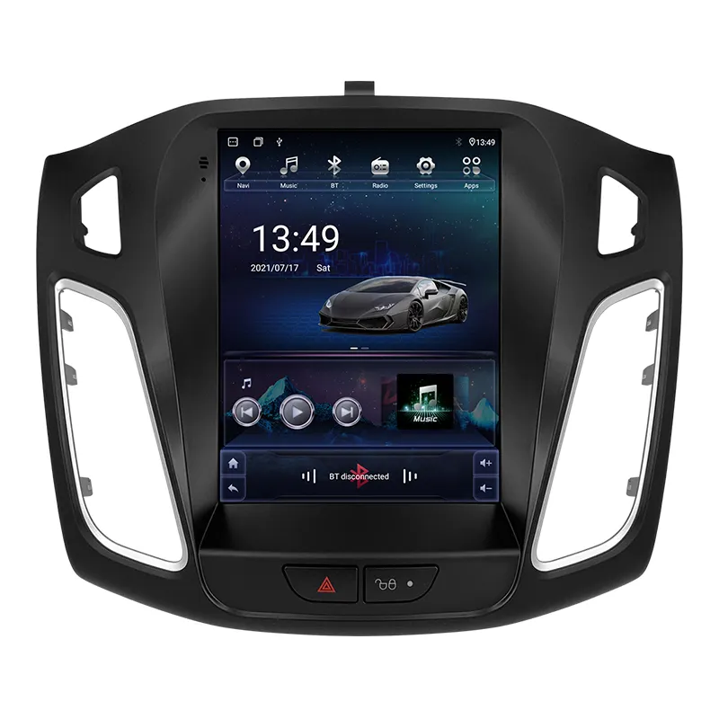 Autoradio pour Ford Focus 2011-2019, lecteur multimédia, écran IPS 6 go/128 go, Android 10, Navigation GPS, vidéo, type Tesla, pour voiture