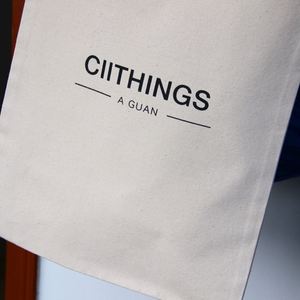 Sac à linge en toile brodée blanche en gros, réutilisable, recyclable, joli sac en coton avec cordon de serrage - Product Image 3