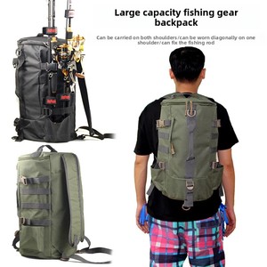 Sac de rangement cylindrique pour canne à pêche Luya, sac à bandoulière en polyester pour l'extérieur, rangement rond pour canne à pêche - Product Image 3