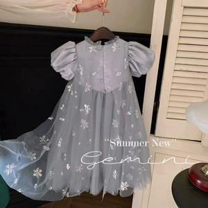 New Arrival 4-8 Năm Trẻ Em Của Casual Dresses Trắng Quần Áo Cô Gái Ăn Mặc Với Vành Đai <span class=keywords><strong>Frocks</strong></span> Của Phong Cách Khác Nhau - Product Image 3