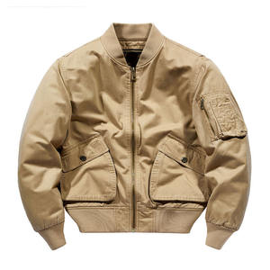 Blouson aviateur à col montant épais pour homme, 100% coton, LOGO personnalisé, veste d'coach, veste de vol, automne et hiver - Product Image 5