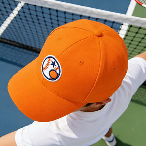 Gorra de Béisbol Naranja de 6 Paneles con Bordado de Estrella - Gorra Ajustable con Cierre a Presión para Golf, Senderismo y Running - Product Image 5