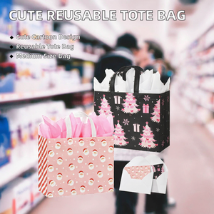 Customizable Cartoon Cute Laminated PP Non-Woven Reusable Shopping Tote <b>Bags</b> with Handled Shoulder Strap <b>Medium</b> <b>Size</b> - Product Image 2