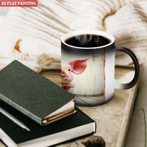 Heat Sensitive Ceramic <b>Mug</b> 11oz Frosted Black Sublimation Blank Cup Visual Effect - Product Image 3