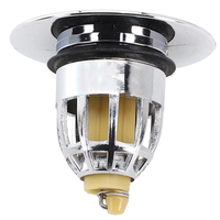 Tapón para fregadero de baño, filtro de drenaje emergente para fregadero con filtro extraíble de acero inoxidable, cesta, Colector de pelo, filtro de drenaje Universal
