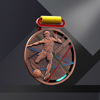Trophées et médailles sportives personnalisés en alliage de zinc 3D imprimés UV à bas prix pour les cadeaux promotionnels et les cadeaux de bienvenue