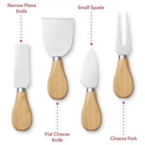 Set Regalo Tagliere e Coltello per Formaggio in Bambù Organico, Tagliere <span class=keywords><strong>da</strong></span> <span class=keywords><strong>Picnic</strong></span> per Formaggi - Product Image 4