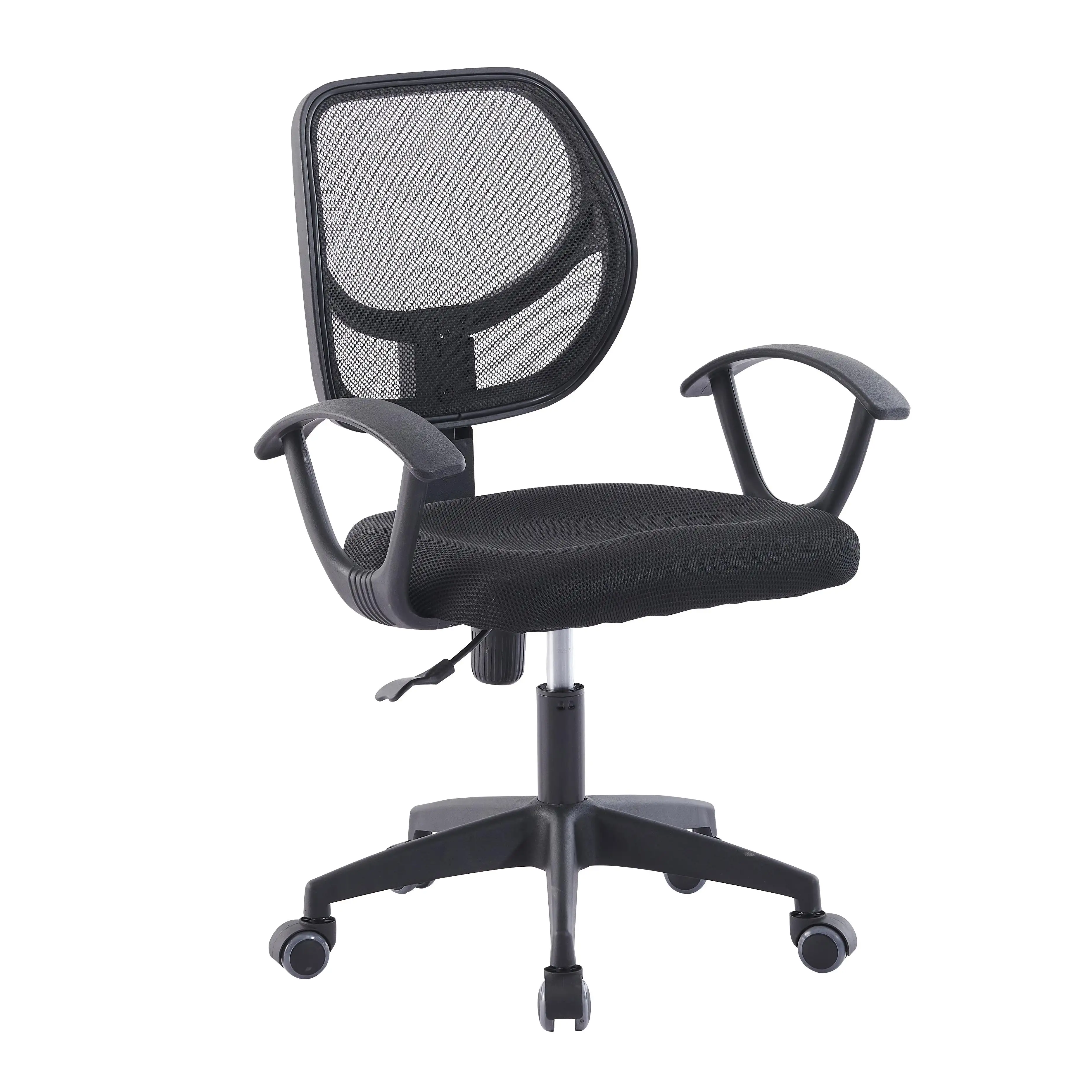 low price ergonomic mesh seat and backrest staff fabric office chair computer saddle study chair adjustable height with armrest
