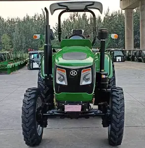 适用于小型农场的最佳拖拉机70hp 4WD 4轮农用拖拉机，带4缸发动机，带更宽轮胎轮胎