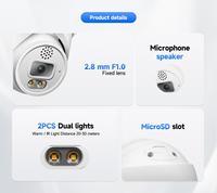 8MP VCA KI-Gesichtserkennung Turret IP-Kamera PoE Sicherheits-CCTV-Kamera Menschen- und Fahrzeugerkennung Intelligentes System Wasserdicht für Außenbereich