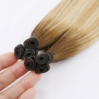 Extensions de cheveux de luxe à marque privée, en cheveux vierges russes bruts, avec cuticules alignées, Genius Weft, pouvant être coupées