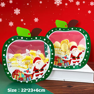 Sac d'emballage personnalisé pour biscuits de Noël, pochette réutilisable <span class=keywords><strong>à</strong></span> fond plat pour biscuits, bonbons, snacks, cadeaux, conservation alimentaire, sac refermable - Product Image 2