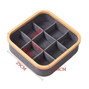 Fabric Clothing Organizer Rectangular Foldable Non Woven Fabric Sock Bra Divider <b>Storage</b> <b>Box</b> <b>Drawer</b> Organizers - Product Image 5