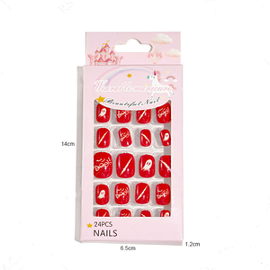 24 pièces <span class=keywords><strong>halloween</strong></span> couverture complète portable presse ongles longs Art gratuit autocollant pointe portant des outils fausse <span class=keywords><strong>manucure</strong></span> - Product Image 4