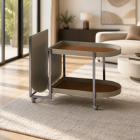 Table basse contemporaine en marbre noir pour salon, grande table basse moderne avec rangement, rectangulaire