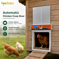 Pembuka Pintu Kandang Ayam Otomatis Berkelanjutan dengan Timer, Bertenaga Baterai, Layar LCD, Tahan Lama, Ringan, Aluminium HPSFENCE AD006