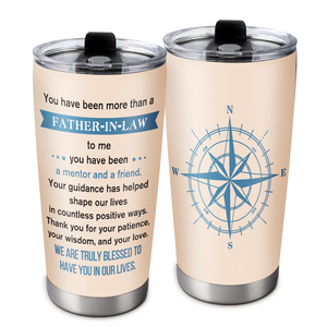 แก้วน้ำเก็บอุณหภูมิสแตนเลส 18/8 ขนาด 20 ออนซ์ แบบกำหนดเองสำหรับพ่อสามี, แก้วน้ำเดินทางแบบส่วนตัว, ของขวัญวันพ่อสำหรับพ่อสามี - Product Image 1