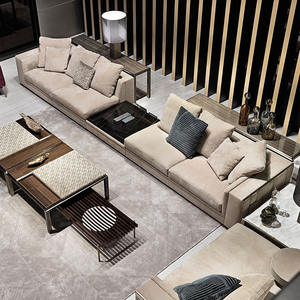 Juego de Sofás Babylon Rectos de Tres Plazas para Sala de Estar, Estilo Italiano, Tapizados con Relleno de Espuma - Product Image 2