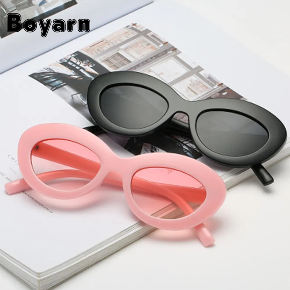Fashion Vintage Female Oval Sunglasses Women Brand Designer Luxury Men Cat Eye Sunglasses For Women Sun Glasses UV400