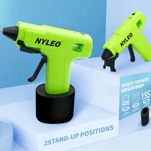 NYLEO Portable 3.7v Battery Li-ion Mini Cordless Hot Melt Glue Gun 15s Fast Preheating Glue Gun For DIY