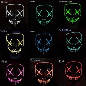 ¡Promoción <span class=keywords><strong>de</strong></span> Halloween! Venta caliente <span class=keywords><strong>la</strong></span> purga Led luz brillante fiesta EL alambre <span class=keywords><strong>de</strong></span> máscara - Product Image 2