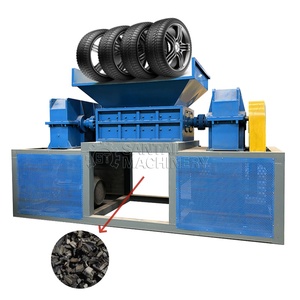 CE Certified 75-110kW Recycling Plant Industrial Heavy Duty Double-Shaft Shredder for Tire and <strong>Rubber</strong> - Product Image 1