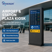 Kiosque Totem Extérieur Étanche IP55 avec Système de Refroidissement Intelligent Fonctionnant à -20°C ° De la lettre C à la lettre 50 ° C pour la publicité de rue