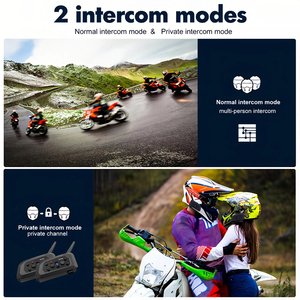 V6 Plus Casco Auriculares 6 Riders Switch Talking Intercommunicador Motocicleta Montar Casco Intercomunicador Auriculares inalámbricos - Product Image 6