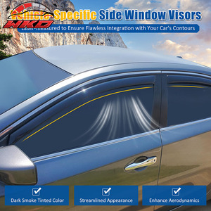 Déflecteurs de vitres en acrylique pour Nissan Altima 13-18 berline, 4 pièces - Intégrés au profil de la fenêtre - Product Image 3