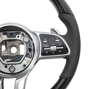 Volant en bois OEM adaptable pour <span class=keywords><strong>Mercedes</strong></span> <span class=keywords><strong>Benz</strong></span> W177 W202 W203 W447 C118 C180 CLA45 GLE53 C220D C238 - Product Image 6