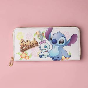 Dompet Panjang PU Laris untuk Pelajar, Dompet Resleting Kartun Stitch dengan Tempat Kartu dan Kantong Koin - Product Image 3
