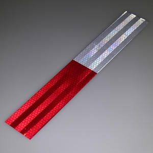 Pegatinas Reflectantes para Carrocería de Vehículos, Tiras Reflectantes para Camiones, Láminas de Pegatinas Reflectantes Rojas y Blancas - Product Image 1