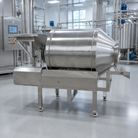 Mélangeur rotatif à tambour en acier inoxydable avec fonction de chauffage, équipement de mélange de poudres sèches pour l'alimentation animale, les produits chimiques et les assaisonnements