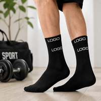 Chaussettes mi-mollet personnalisées en fibre de bambou, antibactériennes, respirantes et douces, avec motif lettres, pour l'automne, vente en gros OEM pour usage quotidien décontracté