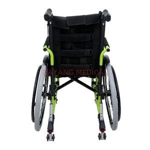 תחבורה רפואית מתקפלת חיצונית לילדים גלגל כיסא גלגלים ידני עם בלמים יד לנכים - Product Image 5