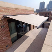Auvent rétractable complet pour terrasse, cadre en aluminium, tissu acrylique, pare-vent, protection solaire extérieure, jardin, terrasse, balcon