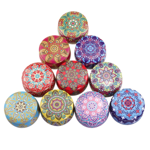 Empty Round Candles tin box Travel tin box Home Decorations Candles Tin